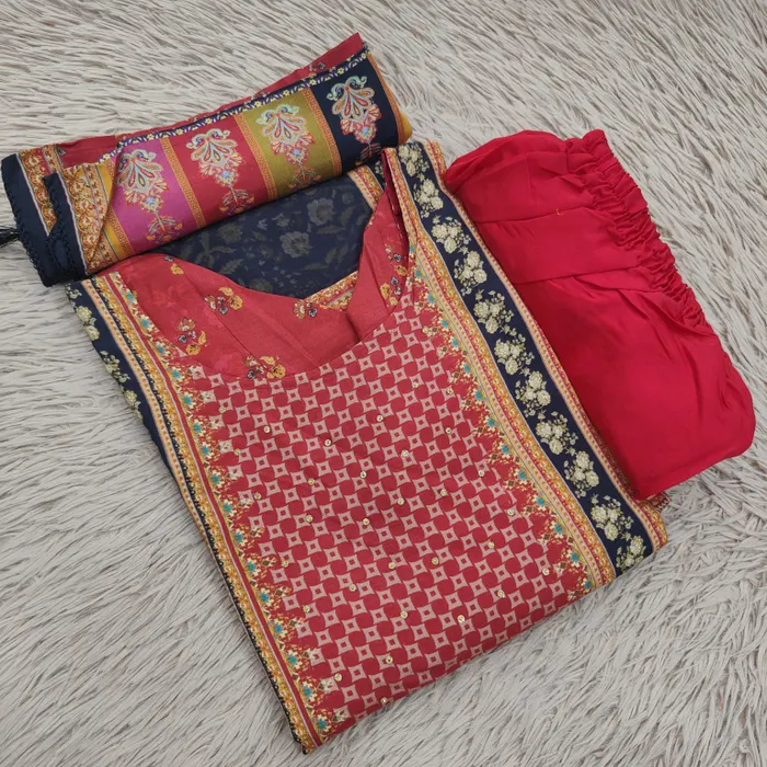 Premium Muslin Pakistani Suit with Handwork | TS3197